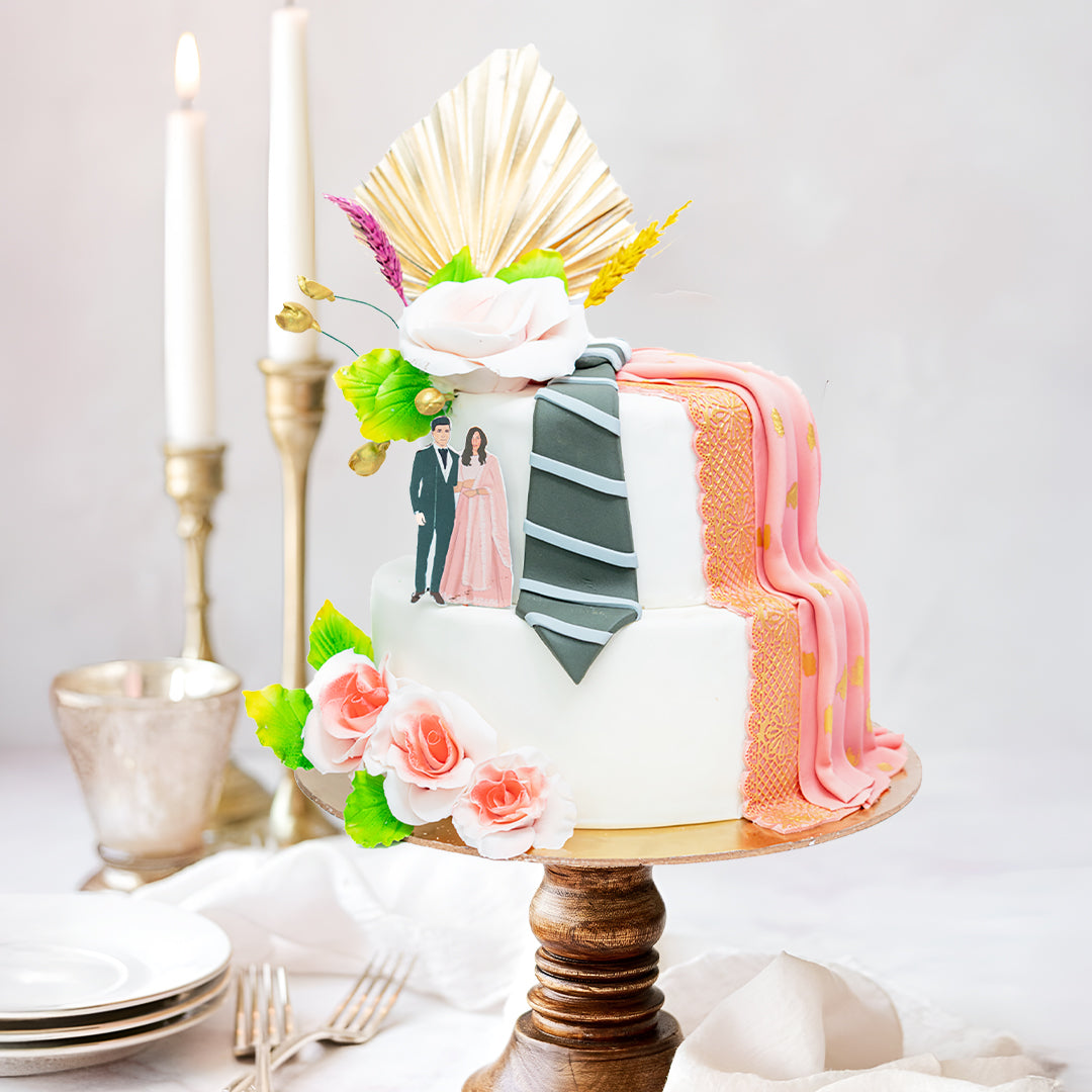 TIED TOGETHER FONDANT CAKE